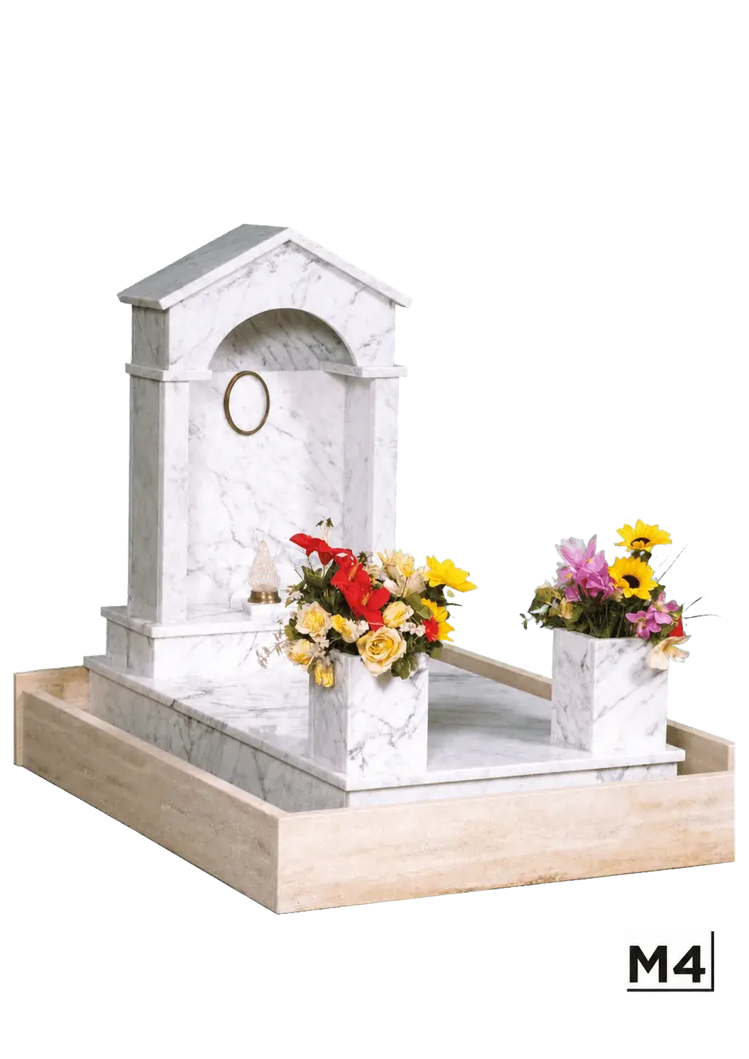 Monumentino a edicola in Marmo di Carrara — Bianco Carrara